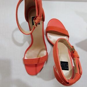 White House Black Market Women's Orange Sandals